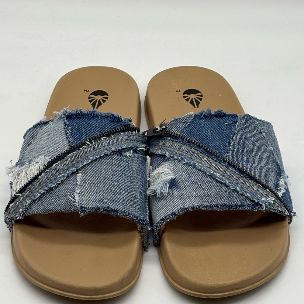 Denim Patchwork FlipFlops - image 2